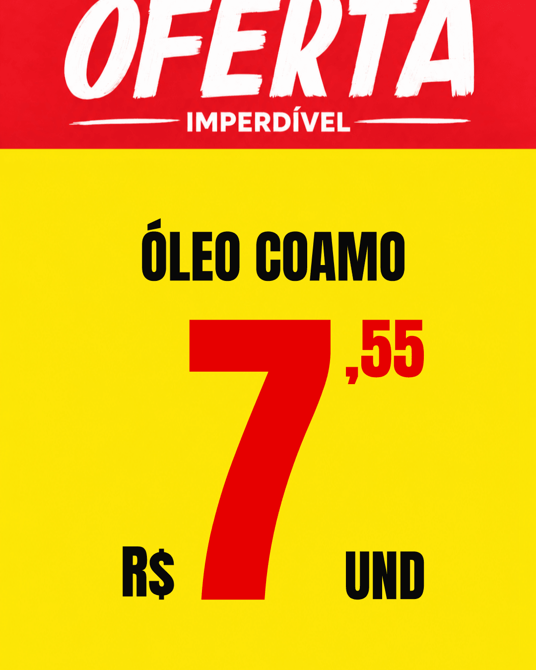 Placa Oferta Manual - Óleo Coamo
